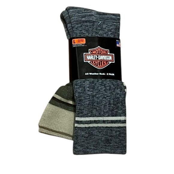Harley-Davidson Wolverine Assorted All Weather Socks, 2 Pairs, Size L, NWT - Picture 1 of 8